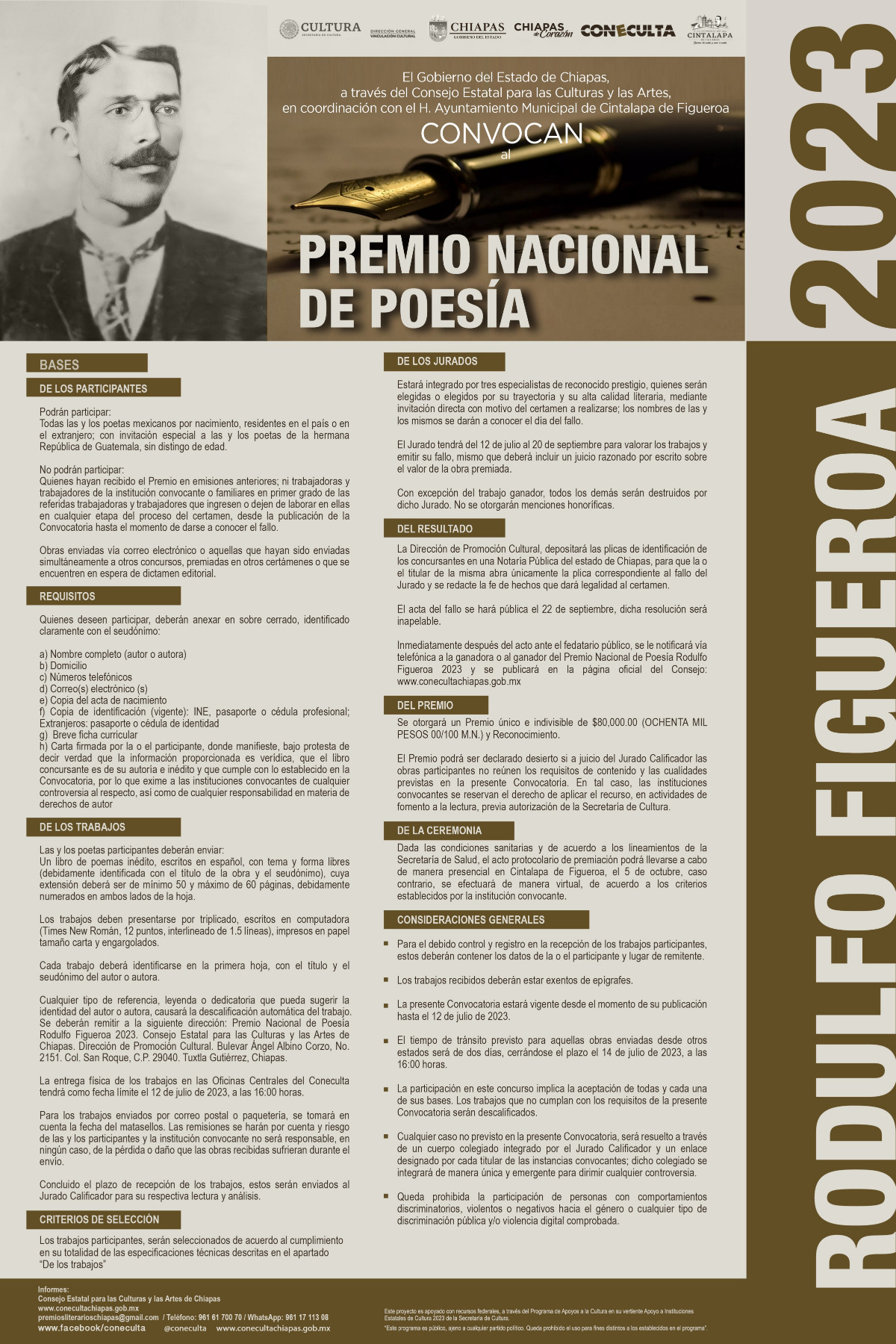 PREMIO NACIONAL DE POESIA RODULFO FIGUEROA 2023